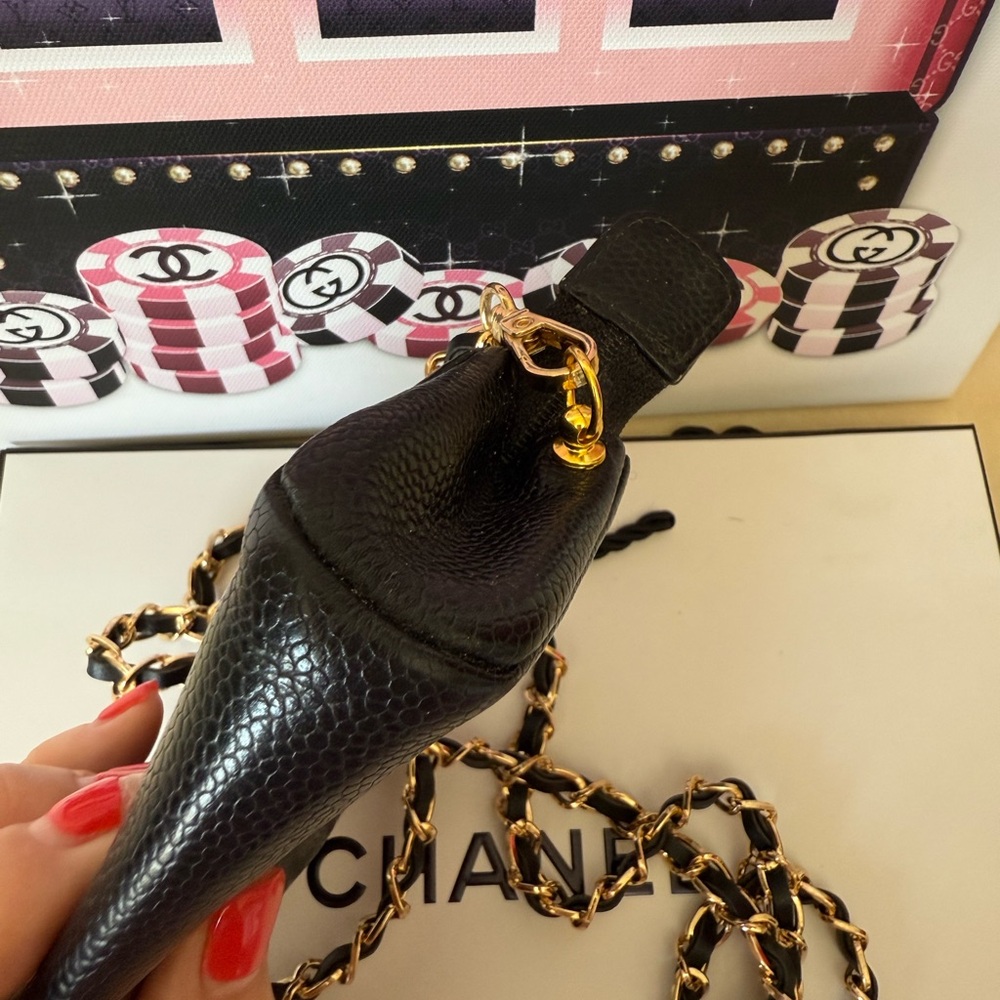 Chanel Black Caviar Leather CC Mini Pouch Bag - Picture 10 of 17